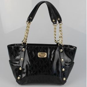 Michael Kors Mirrored Metallic Shoulder tote